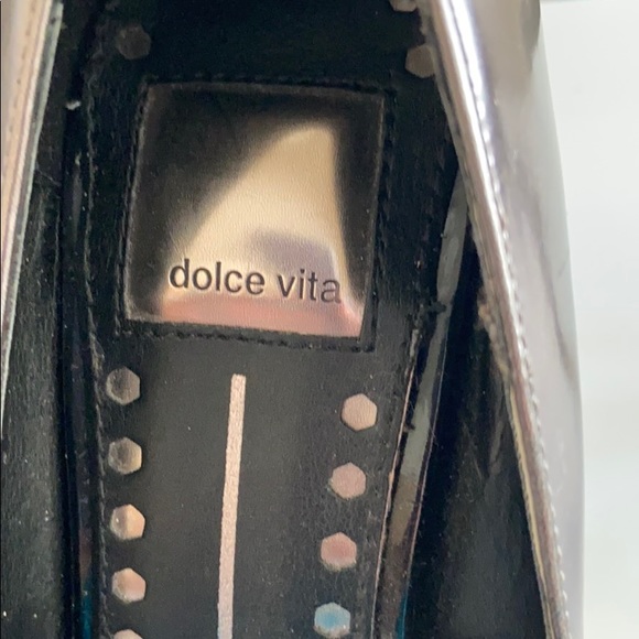 Worn once, beautiful, pewter high-heeled pumps - Picture 2 of 5